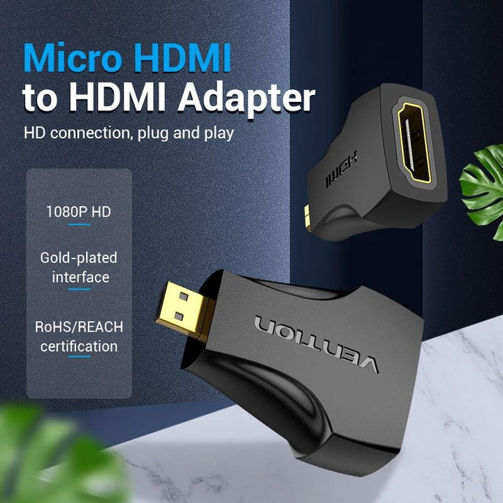 Micro HDMI Male to HDMI Female Adaptor 1080P - Aussie Gadgets