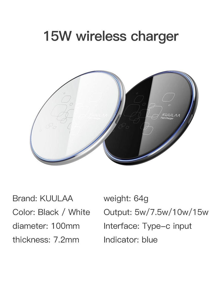 Popular 15W 10W Qi Wireless Phone Fast Charger Pad - Aussie Gadgets