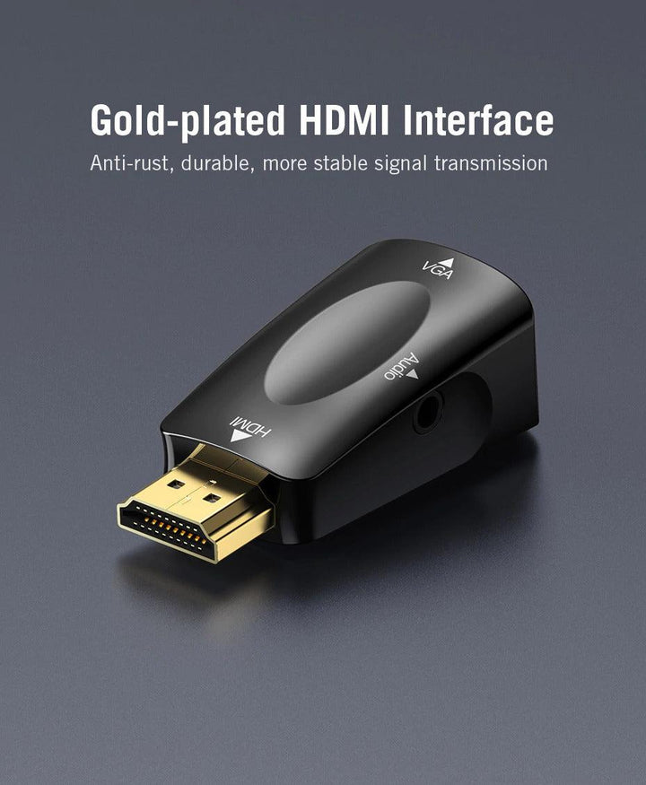 HDMI to VGA Adaptor Converter with 3.5MM Audio - Aussie Gadgets