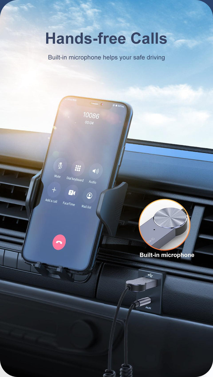 Car Auxiliary Bluetooth Receiver Adaptor - Aussie Gadgets