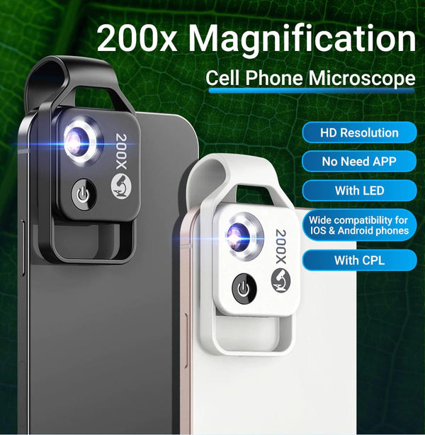 Apexel 200x Microscope Phone Camera Lens - Aussie Gadgets