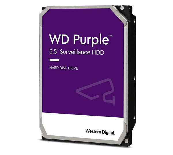 WD Purple 6TB 3.5" Surveillance HDD 5400RPM 64MB SATA3 175MB/s 180TBW 24x7 64 Cameras AV NVR DVR 1.5mil MTBF 3yrs ~WD62PURZ