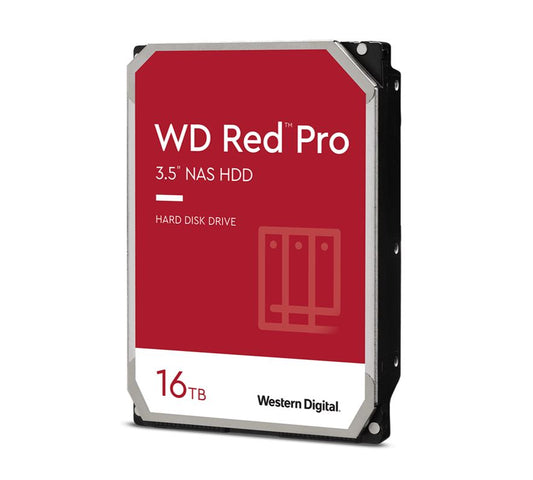 WD Red Pro 16TB 3.5" NAS HDD SATA3 7200RPM 512MB Cache 24x7 300TBW ~24-bays NASware 3.0 CMR Tech 5yrs wty