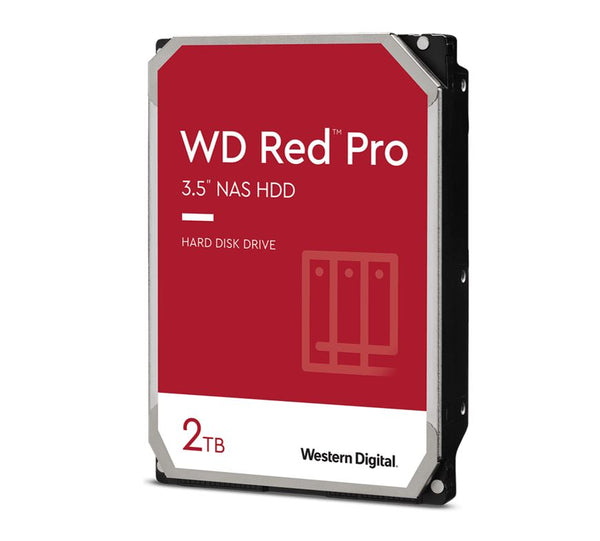 WD Red Pro 2TB 3.5" NAS HDD SATA3 7200RPM 64MB Cache 24x7 300TBW ~24-bays NASware 3.0 CMR Tech 5yrs wty