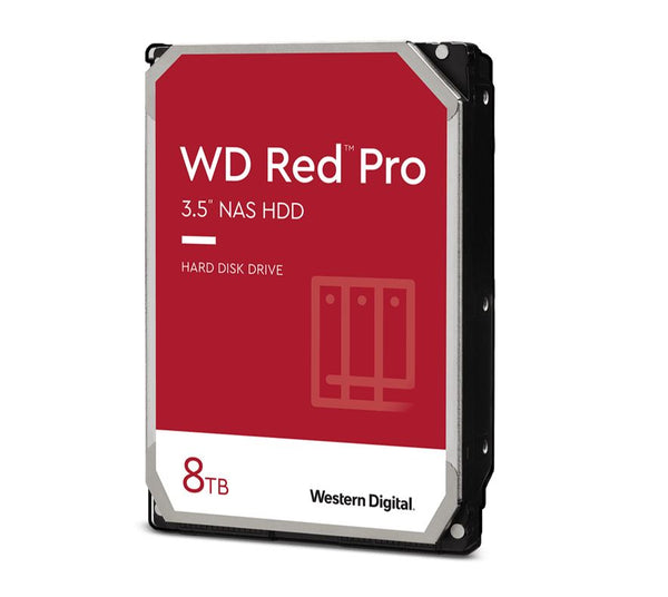 WD Red Pro 8TB 3.5" NAS HDD SATA3 7200RPM 256MB Cache 24x7 300TBW ~24-bays NASware 3.0 CMR Tech 5yrs wty