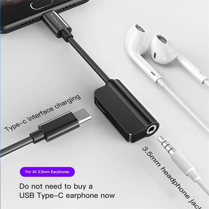 2-in-1 Type-C charging 3.5mm audio adapter for Huawei Xiaomi OnePlus - Aussie Gadgets