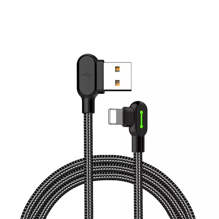 Dual 90 Degree Lightning Charging Data Gaming Cable For iPhone - Aussie Gadgets
