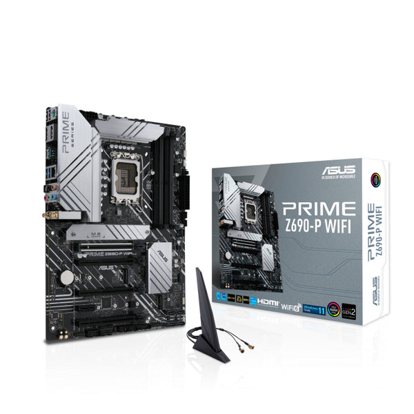 PRIME Z690-P WIFI Intel LGA 1700 ATX Motherboard DDR5, PCIe 5.0, 3xM.2, HDMI DP, WiFi 6, 2.5 Gb Ethernet, USB-C, 14+1 DrMOS Thunderbolt RGB WIFI6