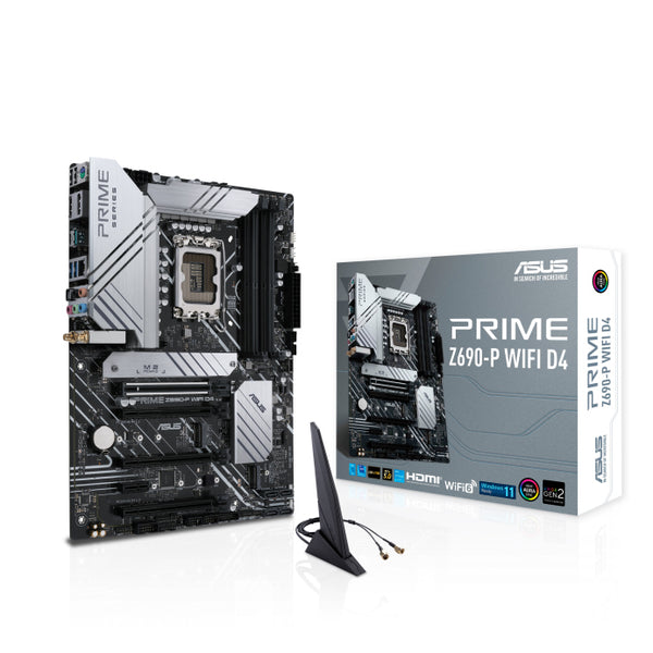 PRIME Z690-P WIFI D4 Intel LGA 1700 ATX Motherboard DDR4, PCIe 5.0, 3xM.2, HDMI, DP, WiFi 6, 2.5 Gb Etherbet, USB-C Thunderbolt 4, RGB (WIFI6)