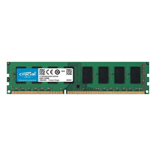 Crucial 8GB (1x8GB) DDR3L UDIMM 1600MHz CL11 1.35V Dual Ranked Single Stick Desktop PC Memory RAM - Aussie Gadgets
