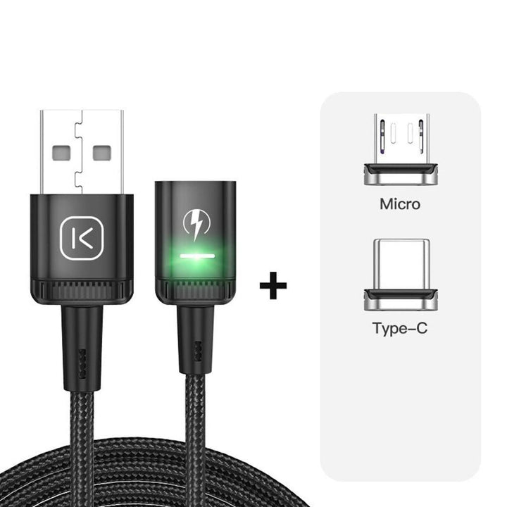 Magnetic 3-in-1 Fast Charging USB Cable -  Micro-USB Type-C Lightning - Aussie Gadgets