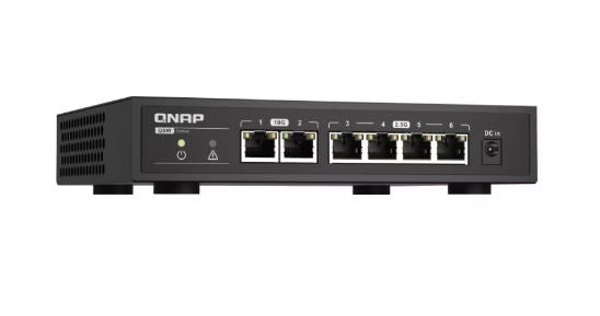 Qnap QSW-2104-2T A plug & play switch featuring 10GbE and 2.5GbE connectivity