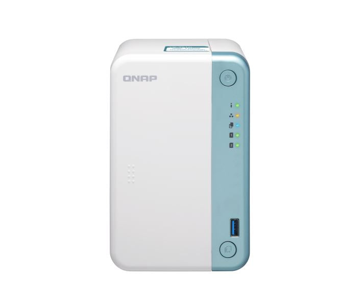 (LS) QNAP TS-251D-4G 2 Bay NAS Intel Celeron J4005 dual-core 2.0 GHz processor 4 GB SO-DIMM DDR4 Hot-swappable 1xGbE 1xPCIe Gen 2 x4 2xUSB 3.2 2yrs