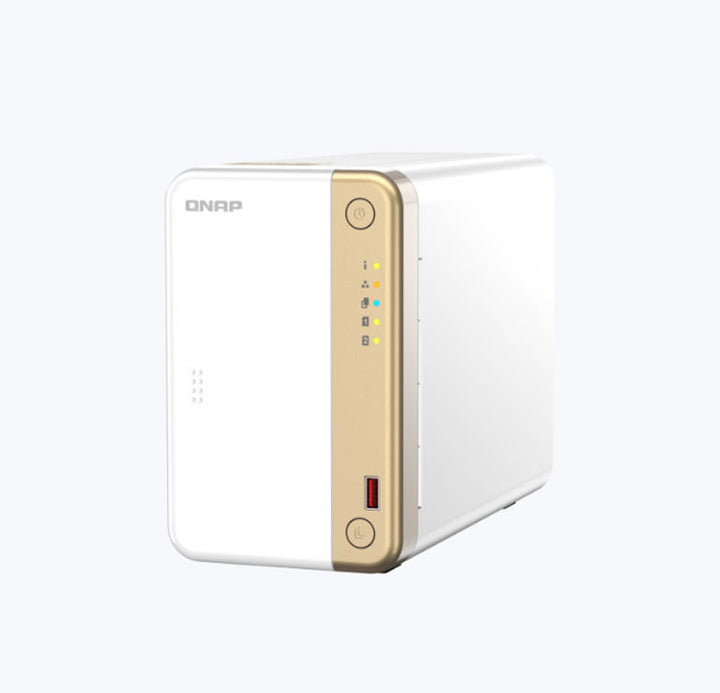 QNAP TS-262 2 Bay Multimedia NAS Intel Celeron N4505 Dual Core 2.9GHz 4GB 2.5Gbe 2x 3.5/2.5' SATA 2x M.2 2280 Nvme Expansion