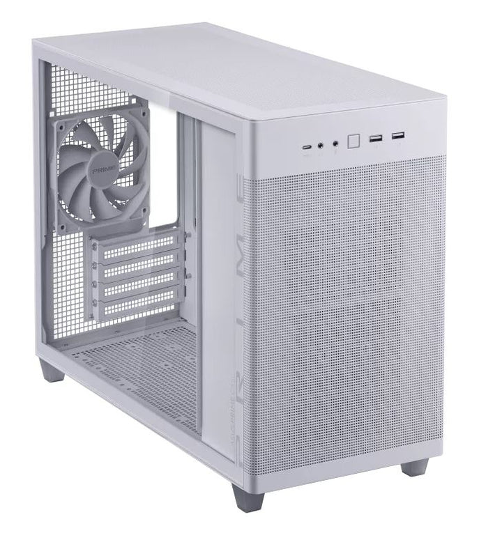 ASUS Prime AP201 Tempered Glass White MicroATX Case