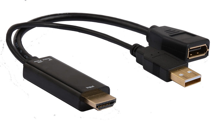 8Ware 4K HDMI to DP DisplayPort Male to Female Active Adapter Converter Cable USB powerred