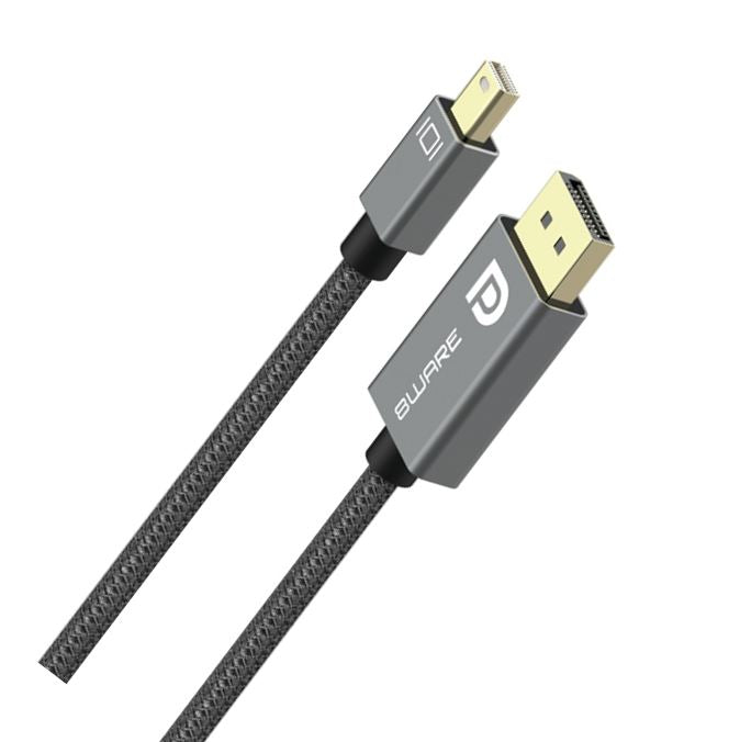 8ware Pro Series 4K 1M 60Hz Mini DisplayPort Male to DisplayPort Male cable high quality Premium connectors support MST monitor (Retail package)