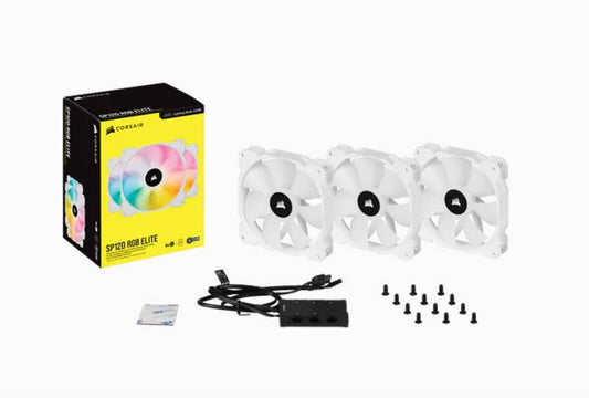 Corsair White SP120 RGB ELITE