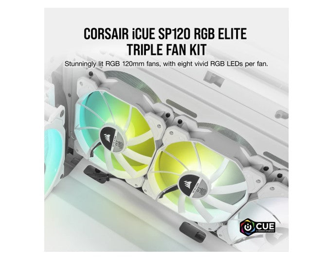 Corsair White SP120 RGB ELITE