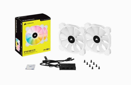 Corsair White SP140 RGB ELITE