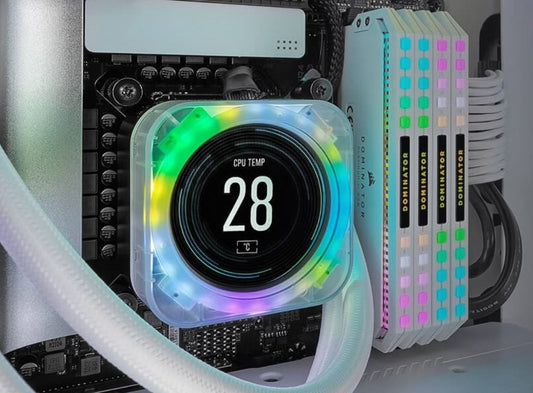 CORSAIR iCUE ELITE CPU Cooler LCD Display Upgrade Kit ICE -  transforms your CORSAIR ELITE CAPELLIX CPU cooler into a personalized dashboard Display