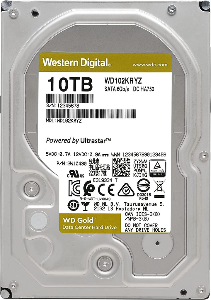 Western Digital 10TB WD Gold Enterprise Class Internal Hard Drive - 7200 RPM Class