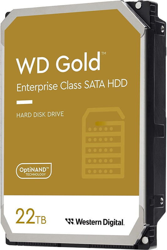 Western Digital 22TB WD Gold Enterprise Class SATA Internal Hard Drive HDD - 7200 RPM