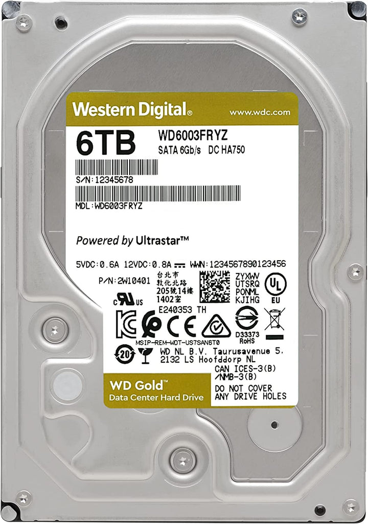 (LS) Western Digital 6TB WD Gold Enterprise Class Internal Hard Drive - 7200 RPM Class