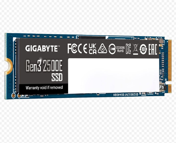 Gigabyte G3 2500E SSD 1TB M2 PCle 3.0x4 2400/1800 MB/s 130k/350Kl MTBF 1.5m hr Limited 3 years or 240TBW