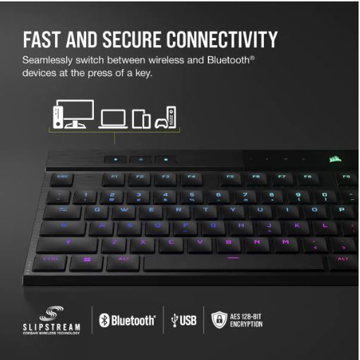 CORSAIR K100 RGB AIR Wireless Ultra-Thin Mechanical Gaming Keyboard