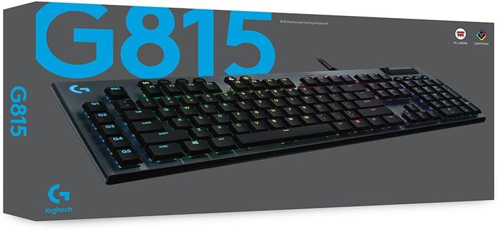 Logitech G815 LIGHTSYNC RGB Mechanical Low Profile Gaming Keyboard - GL Linear Switches