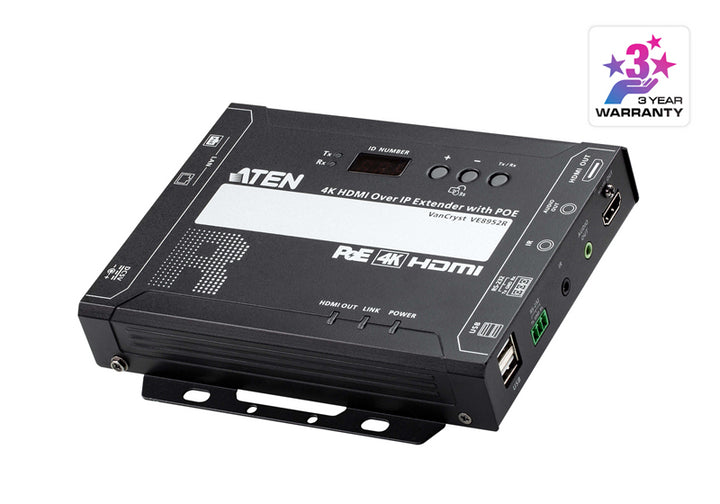 Aten 4K HDMI over IP Receiver with PoE