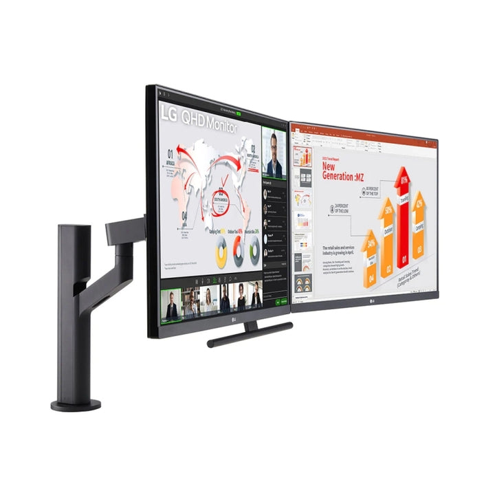 LG 27&#39;&#39; 27QP88DBS QHD IPS Ergo Dual Monitor - 2560x1440 (16:9) / 5ms / 75Hz / VESA