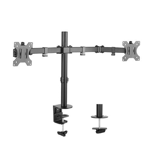 Brateck Dual Screens Economical Double Joint Articulating Steel Monitor Arm Fit Most 13‚Äô‚Äô-32‚ÄôMonitors Up to 8kg per screen VESA 75x75/100x10