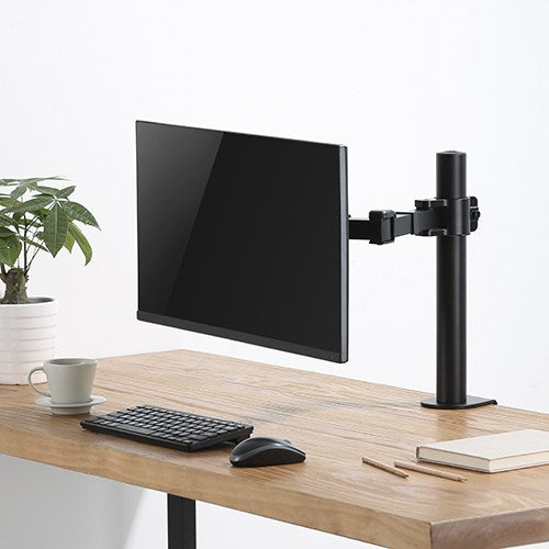 Brateck Single Monitor Affordable Steel Articulating Monitor Arm Fit Most 17'-32' Monitor Up to 9kg per screen VESA 75x75/100x100