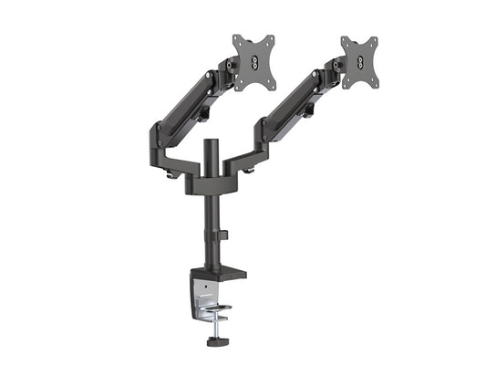 Brateck Dual Monitors Heavy-Duty Aluminum Gas Spring Monitor Arm Fit Most 17''-32'' Up to 12kg per screen VESA 75x75/100x100