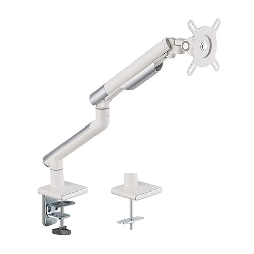 Brateck Single Monitor Premium Slim Aluminum Spring-Assisted Monitor Arm Fix Most 17'-32' Monitor Up to 9kg per screen VESA 75x75/100x100 -   White