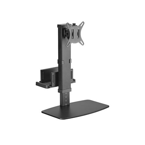 Brateck Vertical Lift Monitor Stand With Thin Client CPU Mount  Fit Most 17'-32' Monitor Up to 8KG VESA 75x75