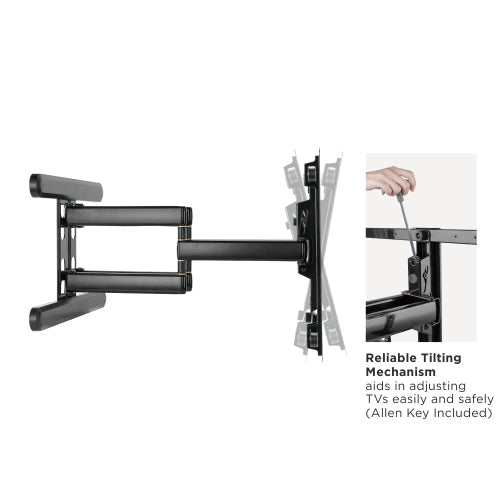 Brateck Premium Aluminum Full-Motion TV Wall Mount For 43'-90' Flat panel TVs up to 70KG