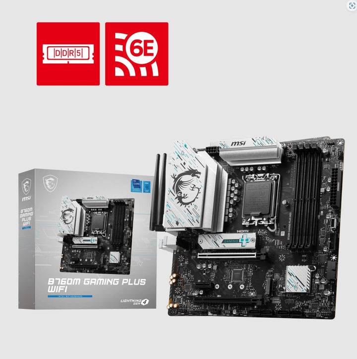 MSI B760M GAMING PLUS WIFI  ATX Motherboard