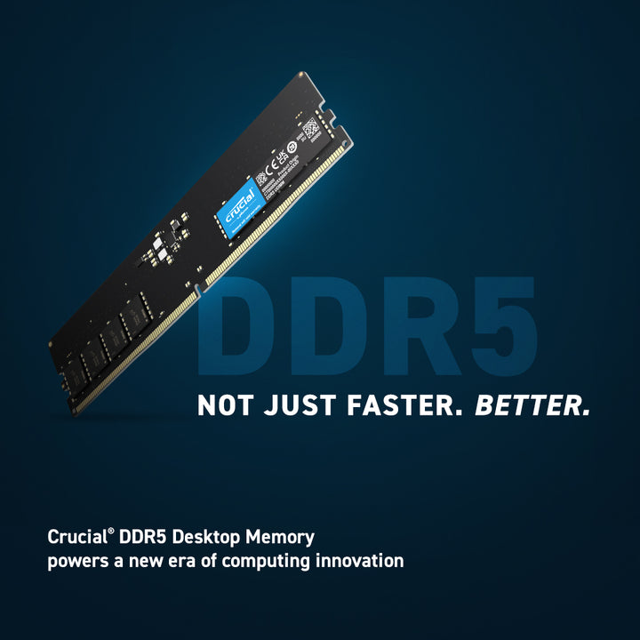 Crucial 32GB (2x16GB) DDR5 UDIMM 5200MHz CL42 Desktop PC Memory