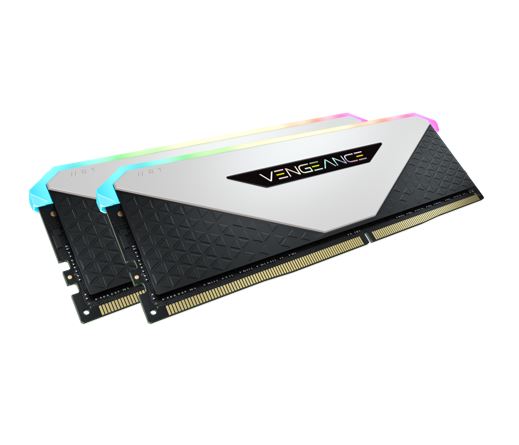 (LS) Corsair Vengeance RGB RT 16GB (2x8GB) DDR4 3200MHz C16 16-20-20-38 White Heatspreader Desktop Gaming Memory for AMD