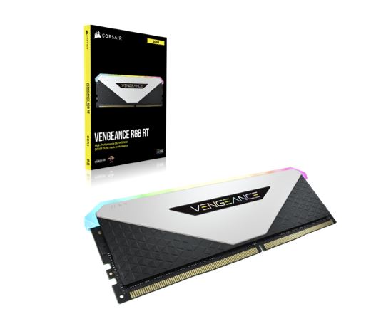 (LS) Corsair Vengeance RGB RT 16GB (2x8GB) DDR4 3200MHz C16 16-20-20-38 White Heatspreader Desktop Gaming Memory for AMD