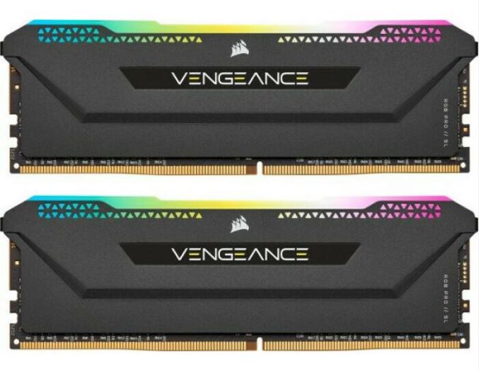 Corsair Vengeance RGB PRO SL 32GB (2x16GB) DDR4 3200Mhz C16 Black Heatspreader Desktop Gaming Memory