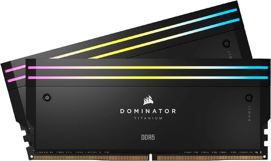 Corsair DOMINATOR TITANIUM RGB 32GB (2x16GB) DDR5 DRAM 6000MT/s CL30 Intel XMP Memory Kit ‚Äî Black