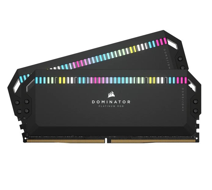 Corsair Dominator Platinum RGB 64GB (2x32GB) DDR5 UDIMM 6600Mhz C32 1.1V Black Desktop PC Gaming Memory