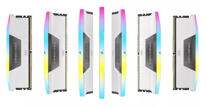 Corsair Vengeance RGB 32GB (2x16GB) DDR5 UDIMM 6000MHz C36 1.4V Desktop Gaming Memory White