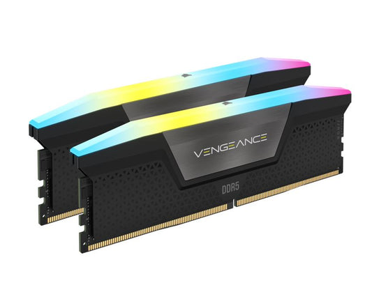 Corsair Vengeance RGB 32GB (2x16GB) DDR5 UDIMM 6200MHz C36 1.3V Desktop Gaming Memory Black