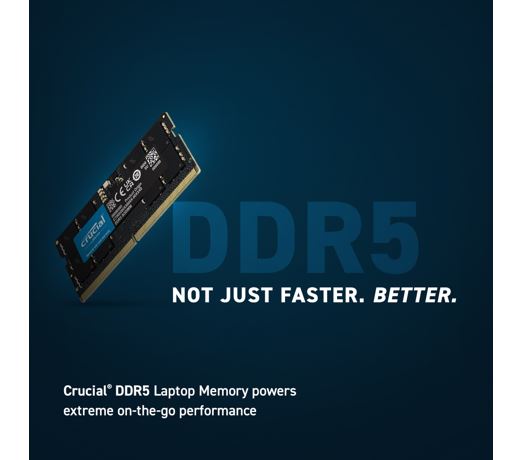 Crucial 8GB (1x8GB) DDR5 SODIMM 5200MHz C42 1.1V Notebook Laptop Memory