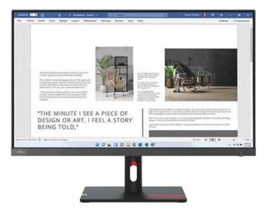 LENOVO ThinkVision S27i-30 27' FHD 100Hz FreeSync LED IPS Monitor 1920x1080 4ms 16:9 Tilt Adjustable VGA HDMI 3.5mm Out VESA 3yrs ~62AFKAR2AU